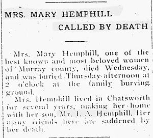 McEntire Hemphill genealogy