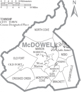 McDowell County map