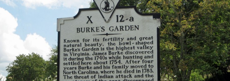 Burke's Garden Historical Marker